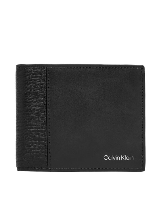 Calvin Klein Portfel Refined Mix Billfold W Coin LV04D1304G Czarny
