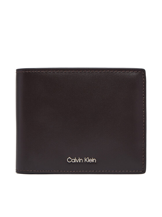Calvin Klein Portfel Raised Billfold W/ Coin LV04D1163G Brązowy