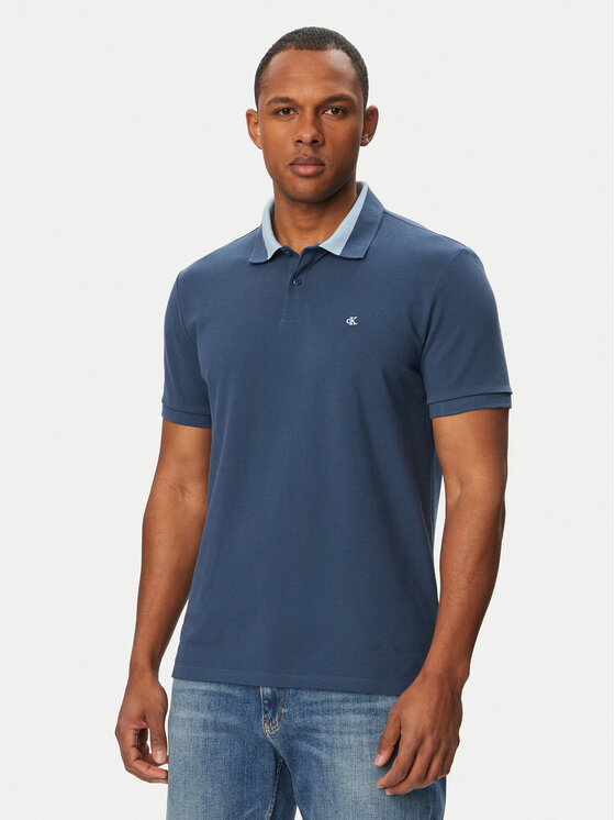 Calvin Klein Jeans Polo LV04RG234G Granatowy Regular Fit