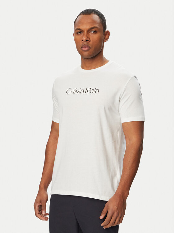 Calvin Klein T-Shirt SS 30s EU LV04LG809G Biały Slim Fit