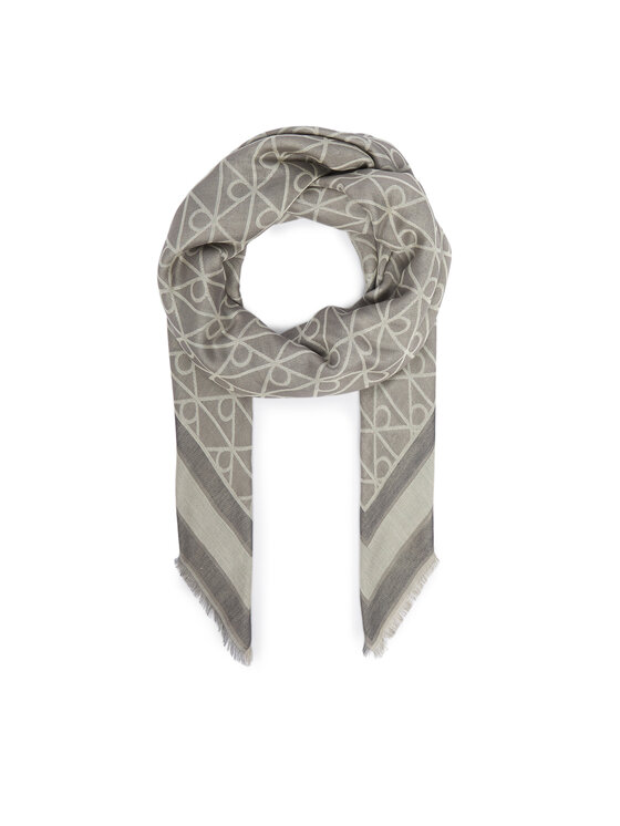 Calvin Klein Chusta Emblem Aop Jacquard Square Scarf LV04F8080G Granatowy