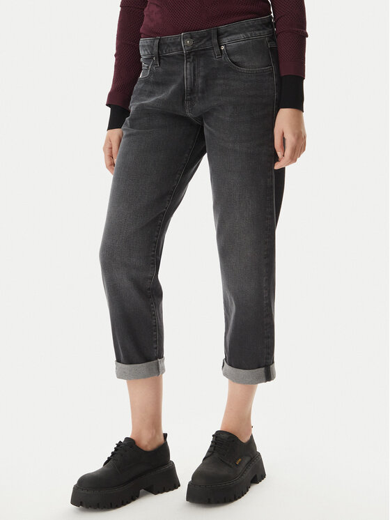 G-Star Raw Jeansy Kate D15264-C293 Szary Boyfriend Fit