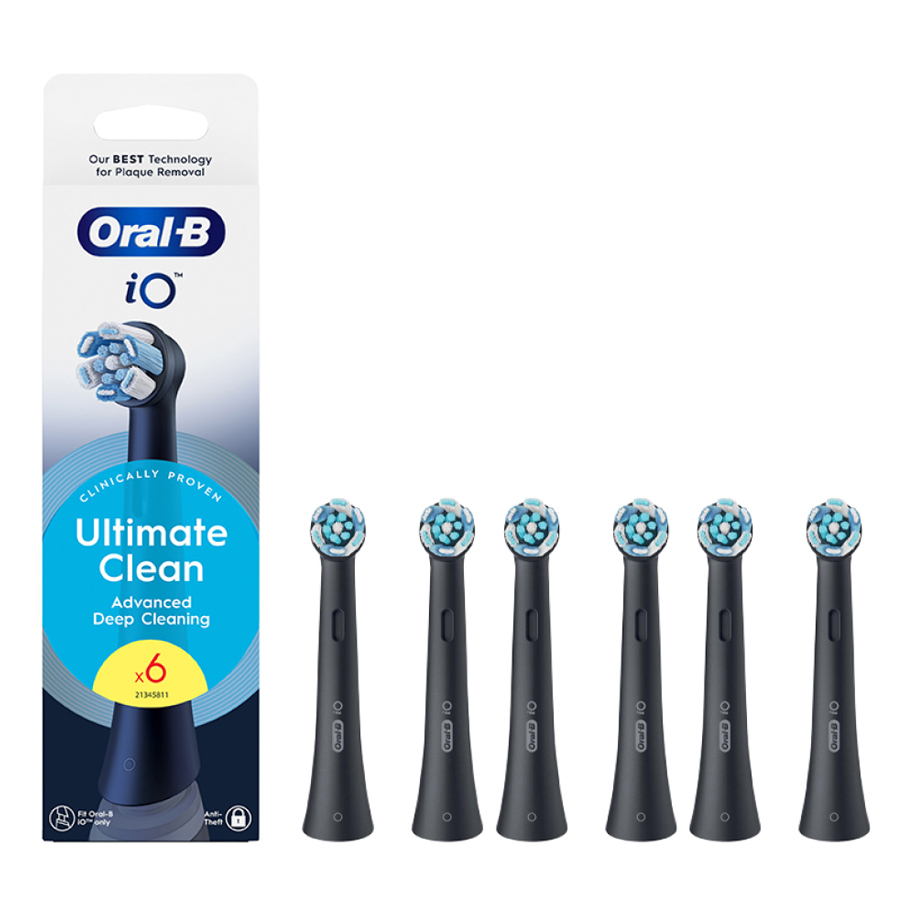 Braun Oral-B końcówki do szczoteczki elektrycznej iO Ultimate Clean Black 6szt. RBCBF-6