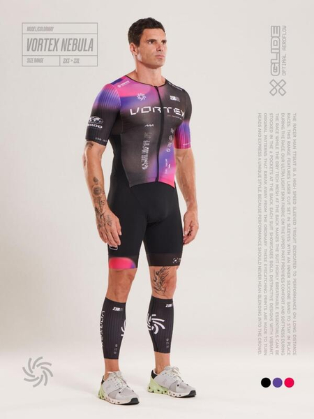 ZEROD Strój triathlonowy męski RACER TT SUIT vortex nebula