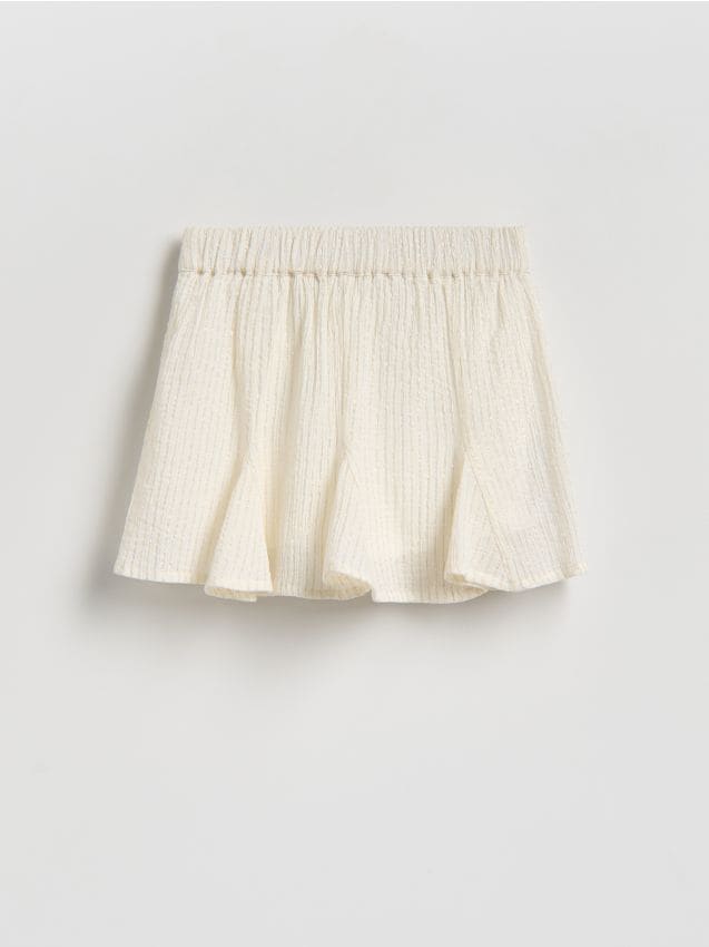 Reserved - Spódnica z szortami - złamana biel