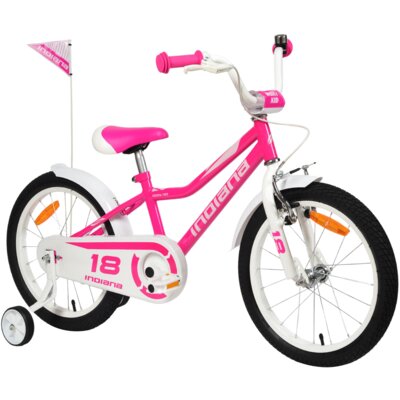 Rower dziecięcy INDIANA Roxy Kid 18 cali dla dziewczynki Różowy