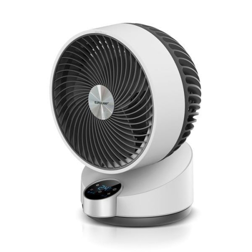 Eurolamp Wentylator biurkowy obrotowy z pilotem 24 cm 50W LED cichy 3 biegi