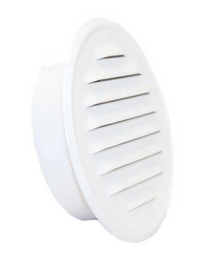 AIRROXY Kratka wentylacyjna zewnętrzna biała 100 z króćcem