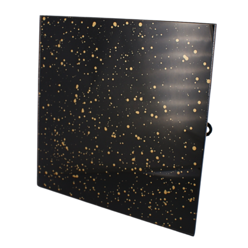 MMotors Kratka Wentylacyjna MMP Szkło Czarny Zakrapiany Złotym Połysk