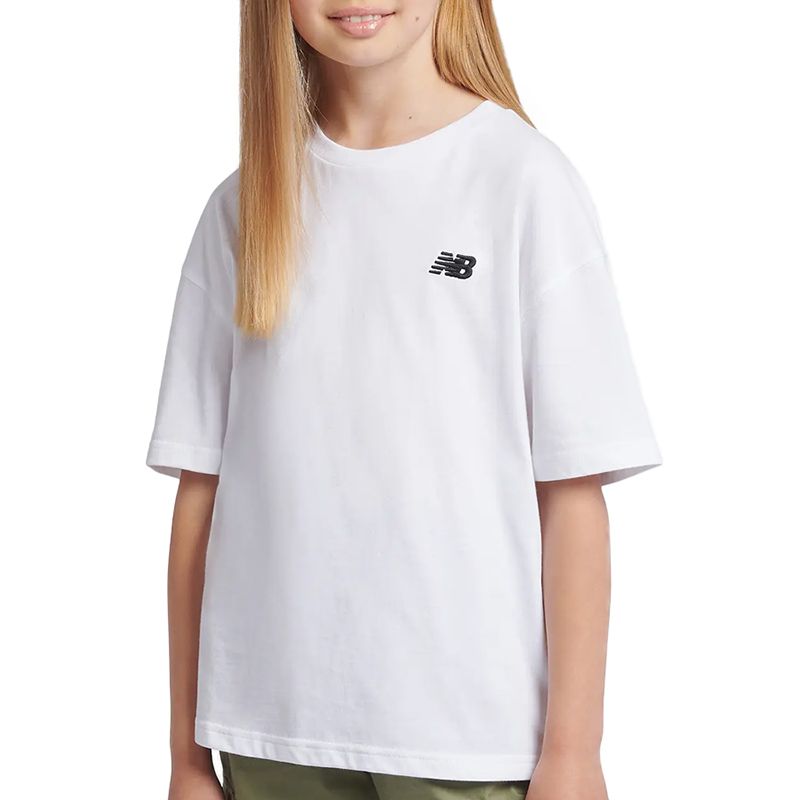 Koszulka dziecięca New Balance LAKG0001BWE - biała