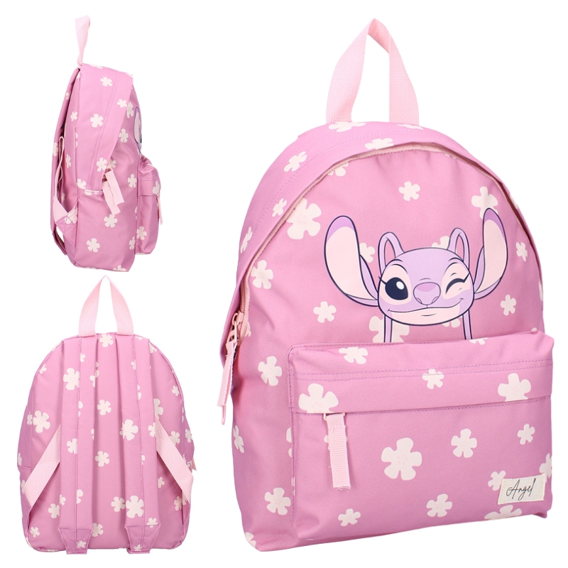 Plecak Szkolny Przedszkolny Jednokomorowy Disney Stitch Angel Różowy