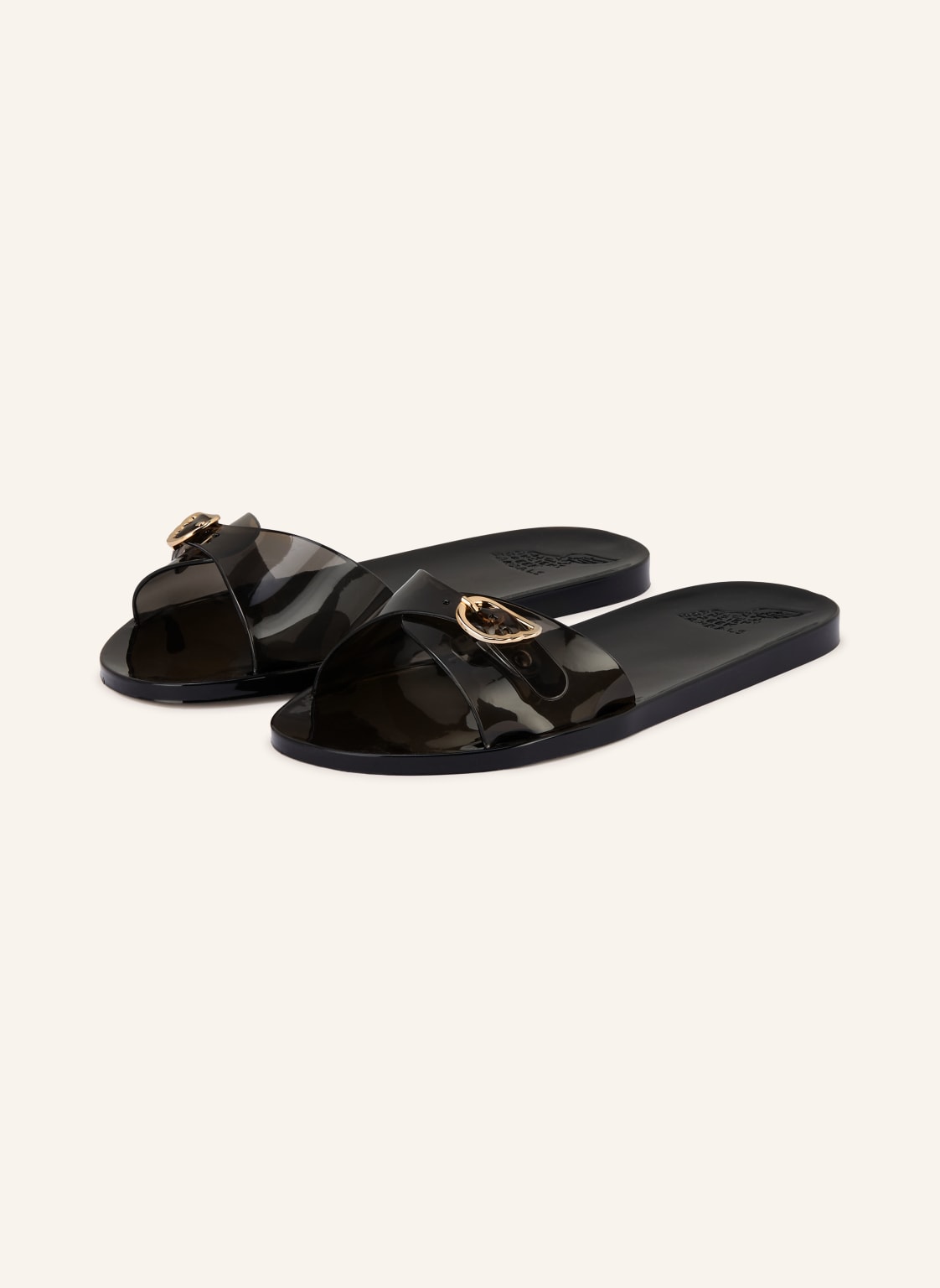 Ancient Greek Sandals Klapki Filia Jelly schwarz