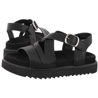 Sandały Czarne V5663-00 Black (RI392-a) Rieker