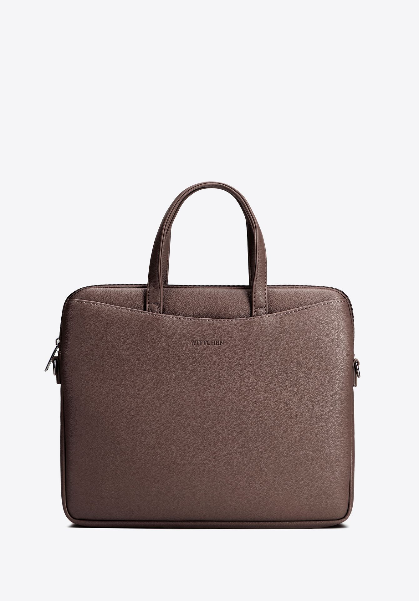 Torba na laptopa z ekoskóry męska 13–14 cali brązowa