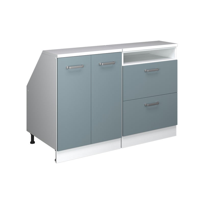 Vicco Szafka kuchenna na dach skośny R-Line, Niebiesko-szary, 120 cm Zestaw 2 korpusów szafy głębokość 60 cm