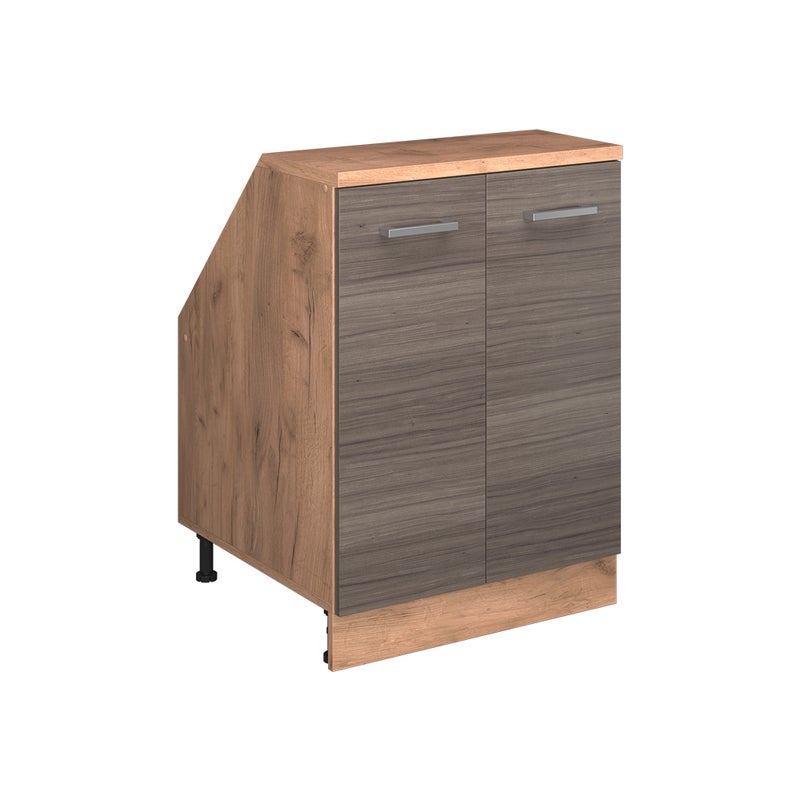 Vicco Szafka kuchenna na dach skośny R-Line, Szlachetna szarość, 60 cm z 2 drzwiami, korpus szafy głębokość 60 cm
