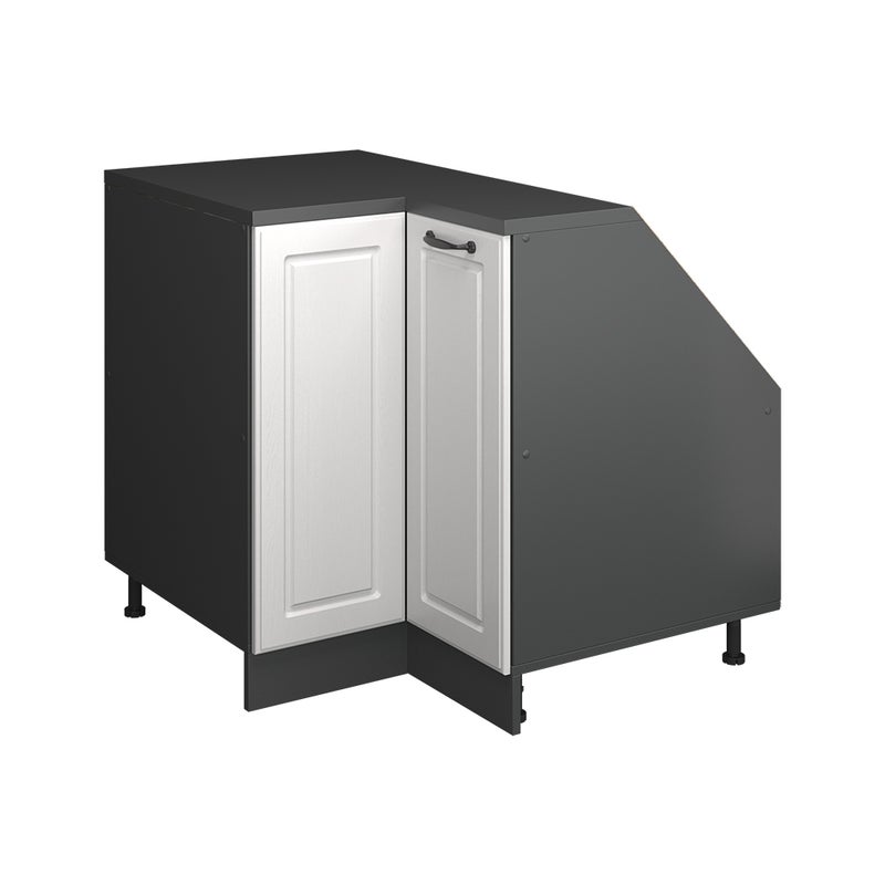 Vicco Narożna szafka kuchenna na dach skośny R-Line, Biały domek wiejski, 75.6 cm z 1 drzwiami, korpus szafy głębokość 60 cm