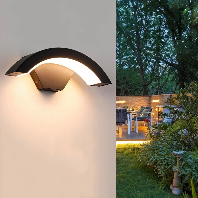 Kinkiet zewnętrzny LED 24 W, wodoodporny IP65, nowoczesna dekoracja zewnętrzna, idealny do ogrodu, tarasu, ściany, willi (ciepła biel 3000 K)