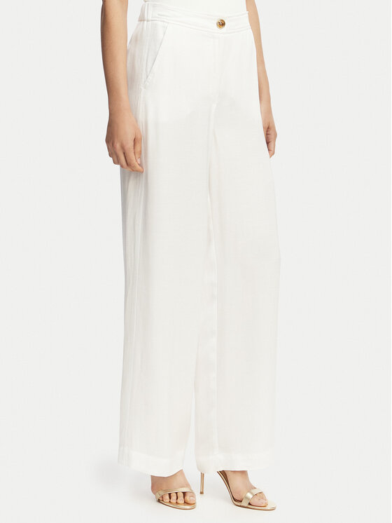 Marella Spodnie materiałowe Idoneo 2613131082 Biały Wide Leg
