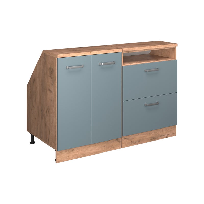 Vicco Szafka kuchenna na dach skośny R-Line, Niebiesko-szary, 120 cm Zestaw 2 korpusów szafy głębokość 60 cm