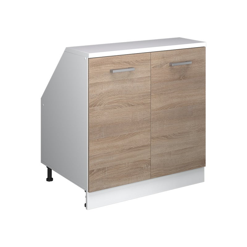 Vicco Szafka kuchenna na dach skośny R-Line, Sonoma, 80 cm z 2 drzwiami, korpus szafy głębokość 60 cm