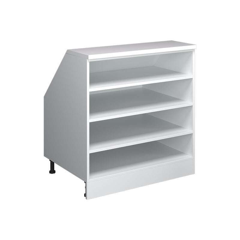 Vicco Szafka kuchenna na dach skośny R-Line, Biały, 80 cm z 4 przegrodami, korpus szafy głębokość 60 cm