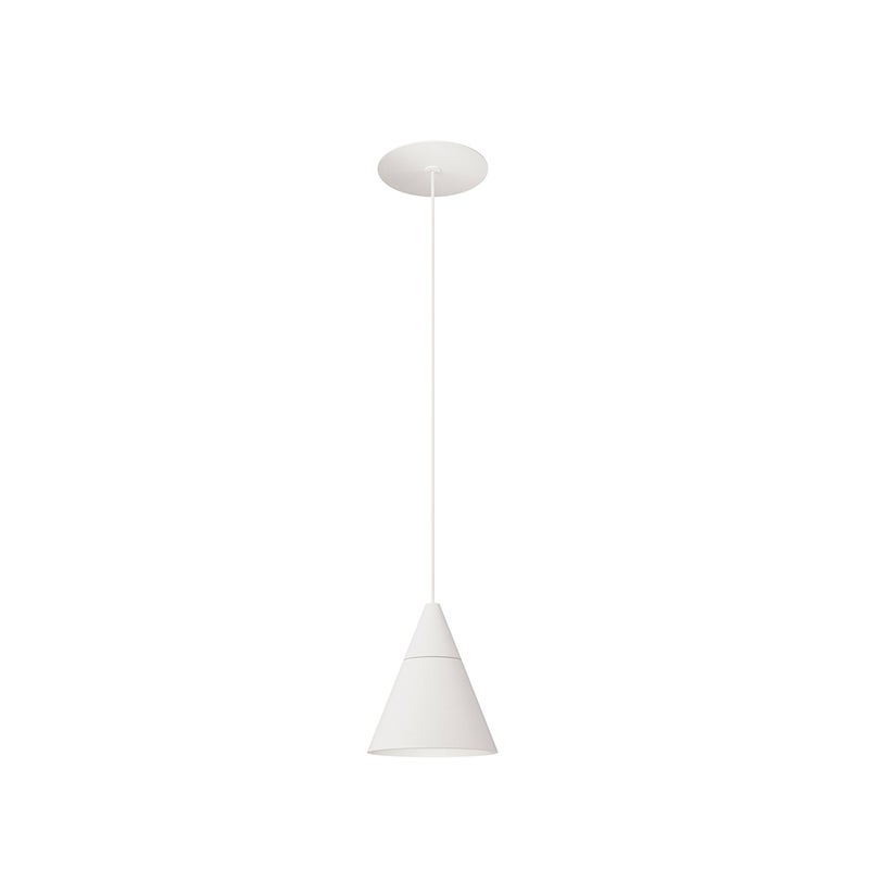 Lampa wisząca stożkowa Zoe Suspension Recessed - 7W LED, 38º, 2700K, matowe wykończenie białe, CRI>90, UGR