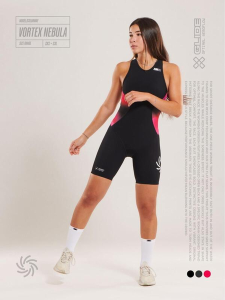 ZEROD Strój triathlonowy damski RACER TRISUIT vortex nebula