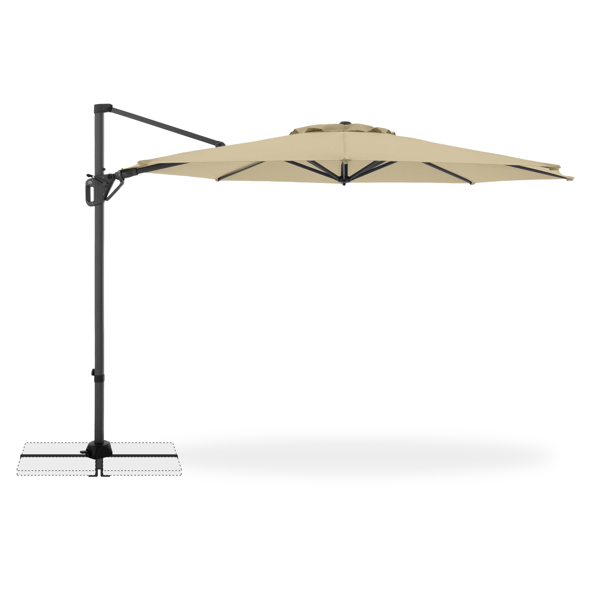 Doppler Parasol ogrodowy LIFE 310 SIDE Ciemny Beż