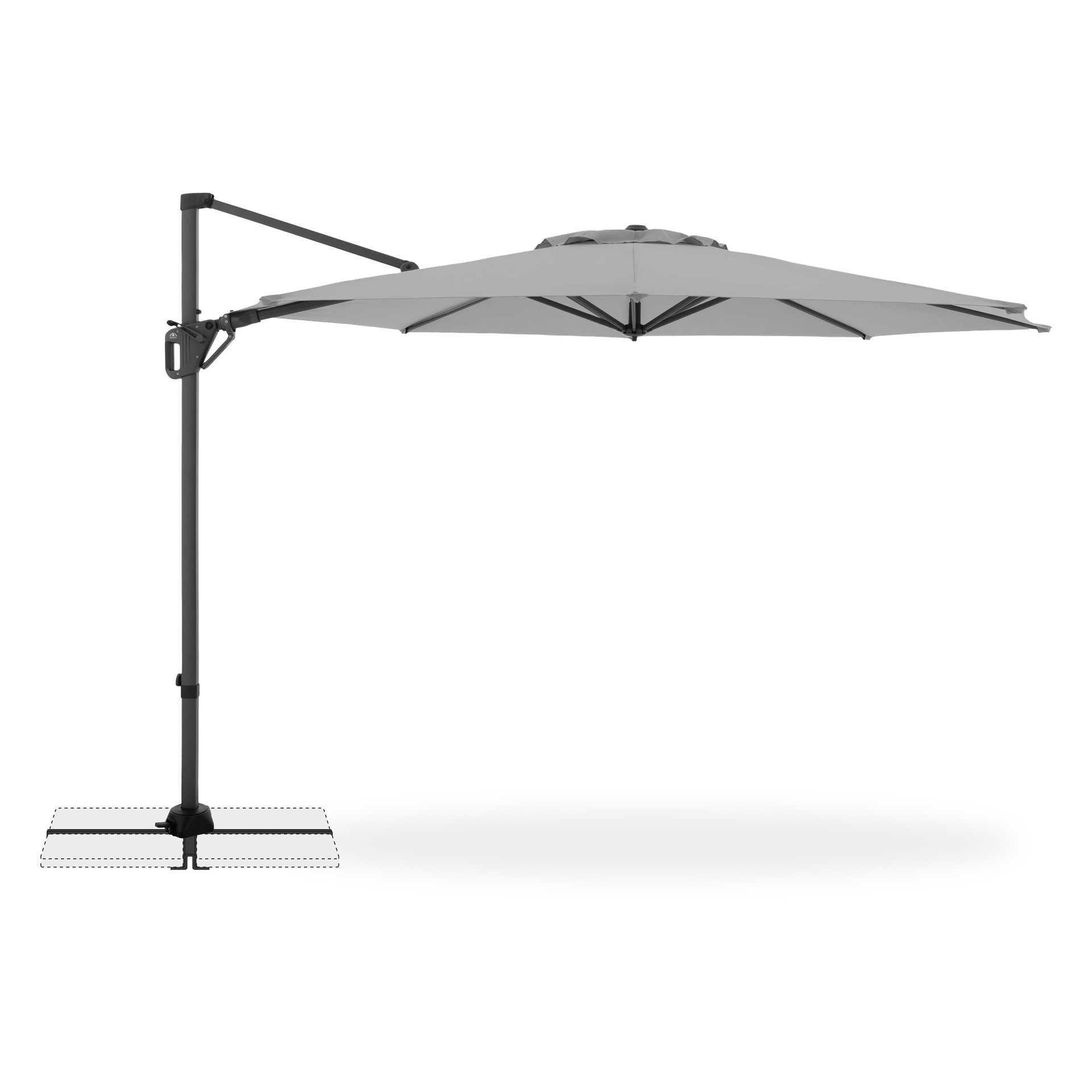 Doppler Parasol do ogrodu LIFE 310 SIDE Jasnoszary