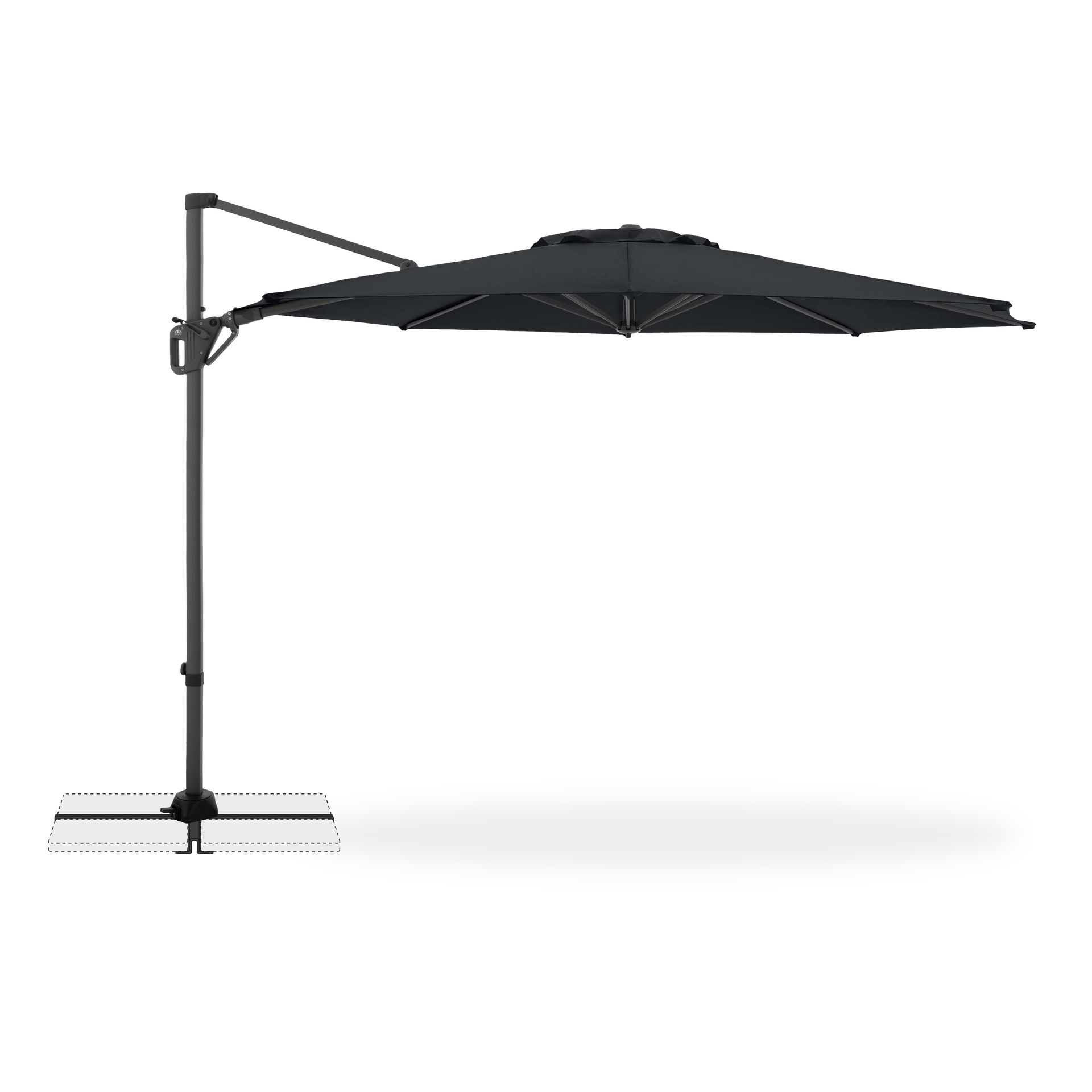 Doppler Duży parasol ogrodowy LIFE 310 SIDE Antracyt