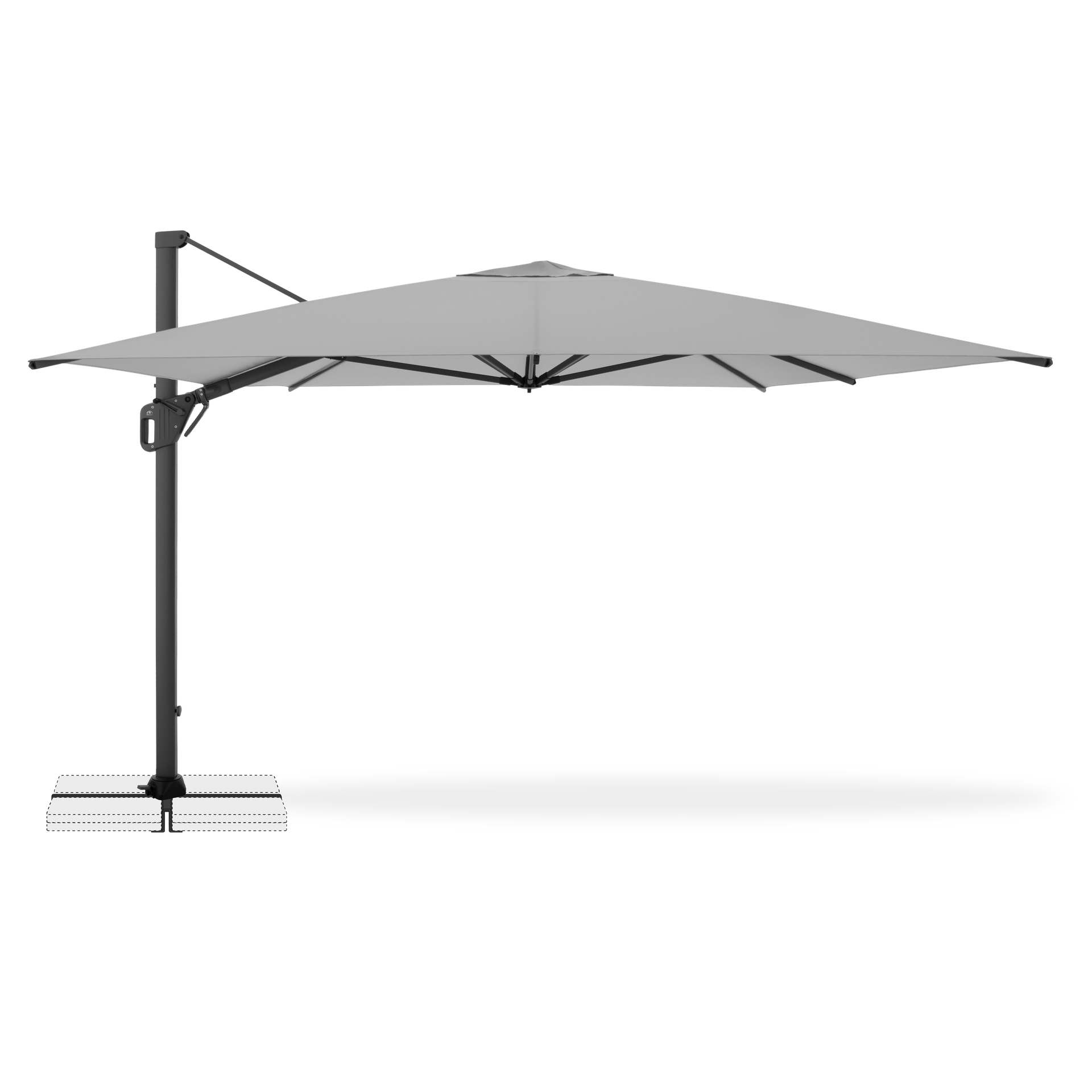 Doppler Parasol do ogrodu LIFE 300x400 SIDE Szary