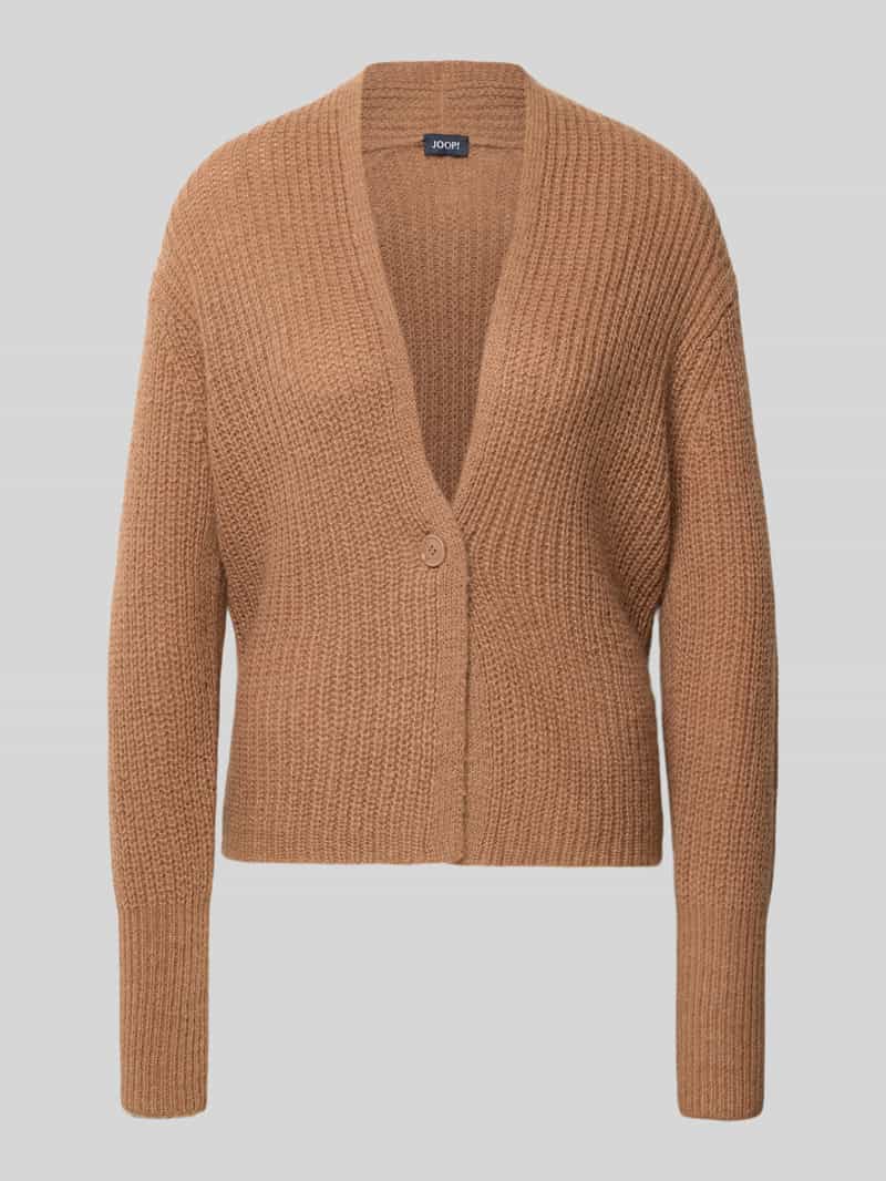 Kardigan w kroju regular fit z domieszką wełny z alpak Model 'Kanna'