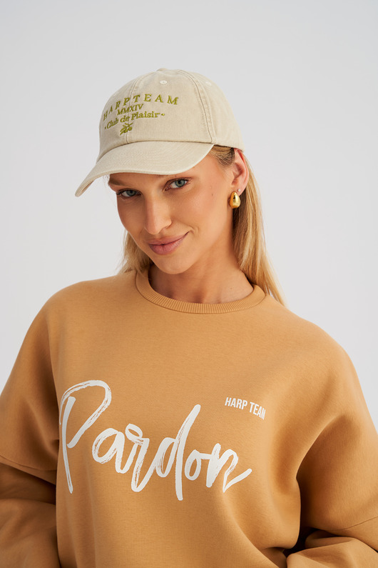 Sprana czapka z daszkiem VINTAGE beżowa