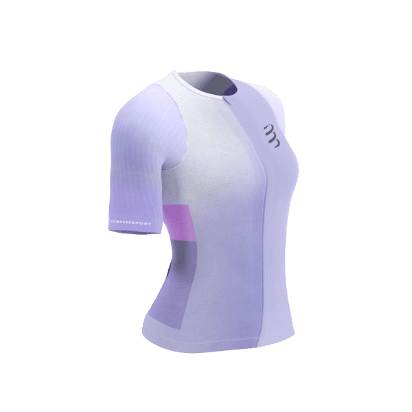 COMPRESSPORT Koszulka triathlonowa damska STREAM SS TRI TOP lavender/begonia
