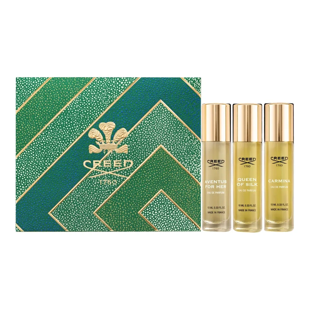 Creed Women's 3-Piece Gift Set woda perfumowana spray Aventus for Her 10 ml + Queen of Silk 10 ml + Carmina 10 ml