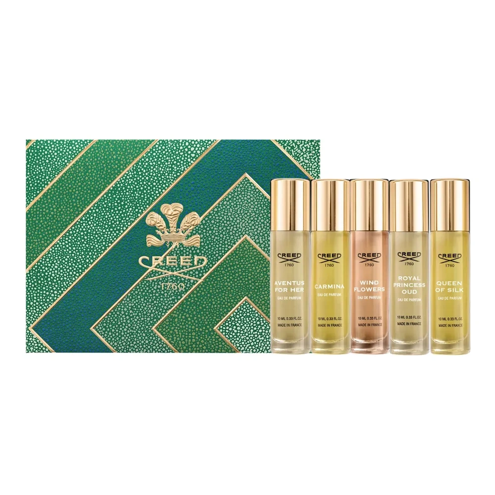 Creed Women's 5-Piece Gift Set woda perfumowana spray Aventus for Her 10 ml + Queen of Silk 10 ml + Carmina 10 ml + Royal Princess Oud 10 ml + Wind F