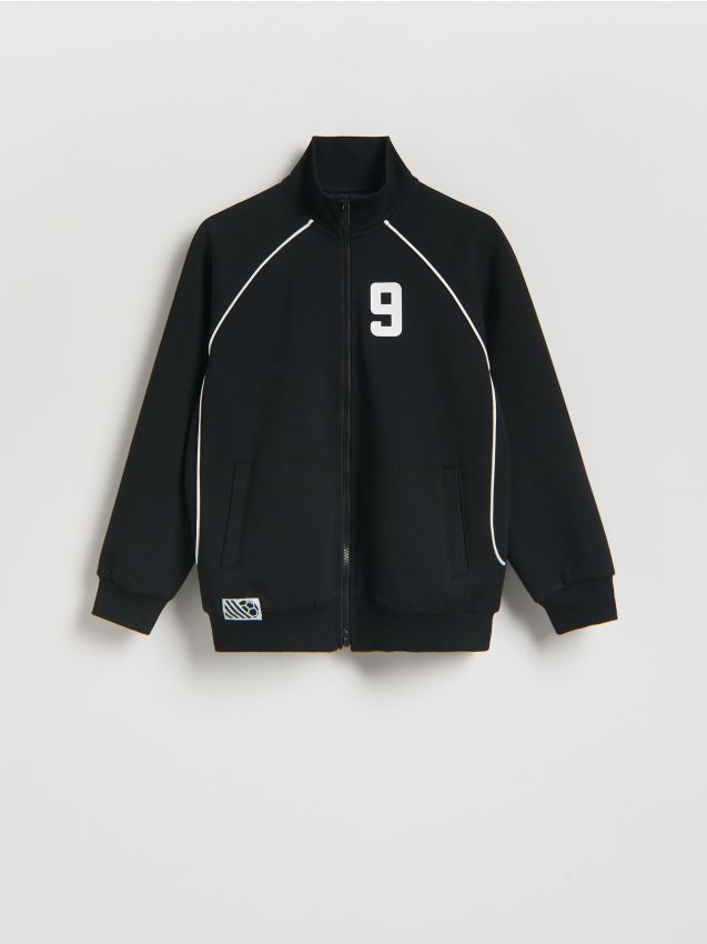 Reserved - Rozpinana bluza z wiskozą - czarny