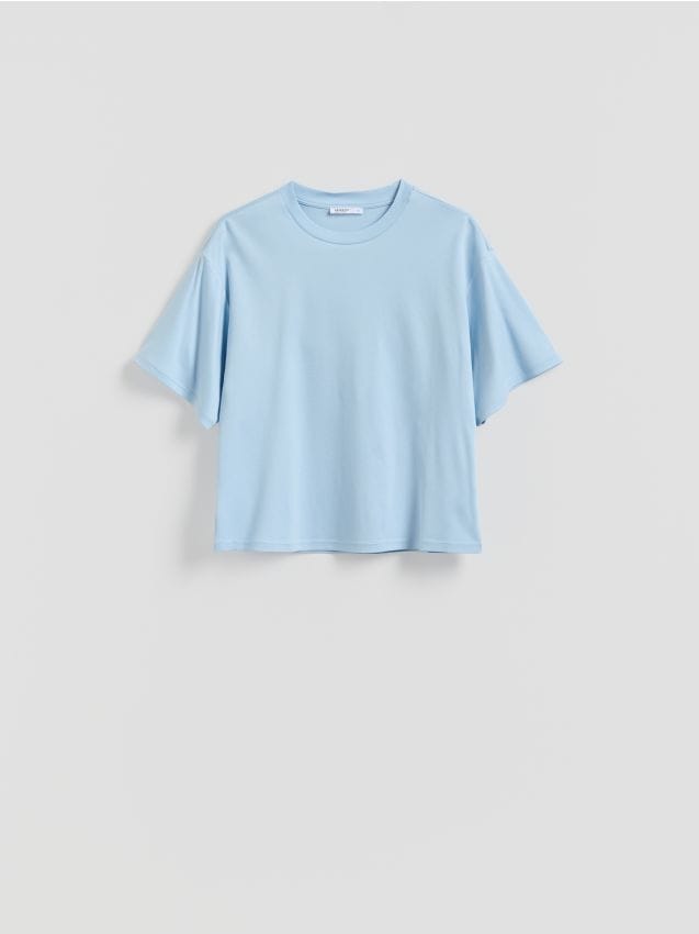 Reserved - T-shirt z modalem - jasnoniebieski