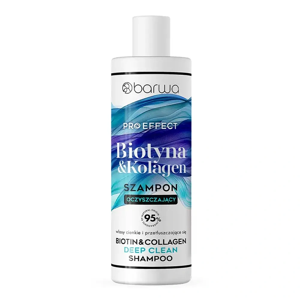 Barwa Pro Effect oczyszczający szampon do włosów cienkich i przetłuszczających się Biotyna & Kolagen 380 ml