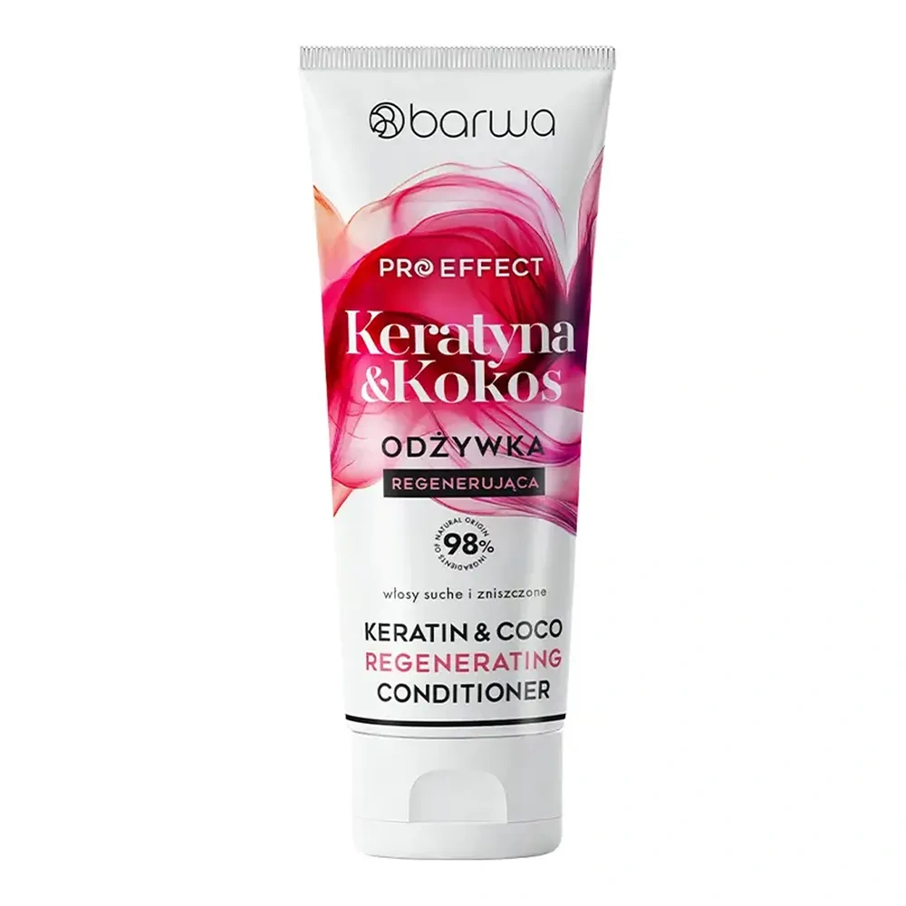 Barwa Pro Effect regenerująca odżywka do włosów suchych i zniszczonych Keratyna & Kokos 200 ml