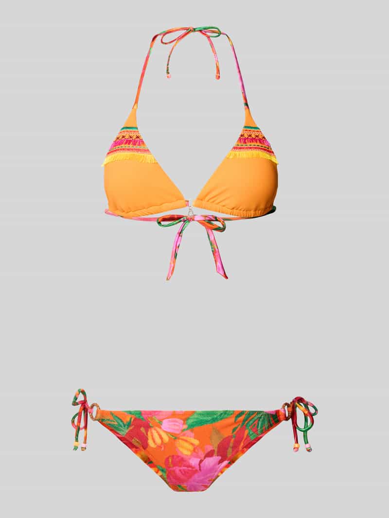 Bikini z usztywnianymi miseczkami i bocznym wiązaniem