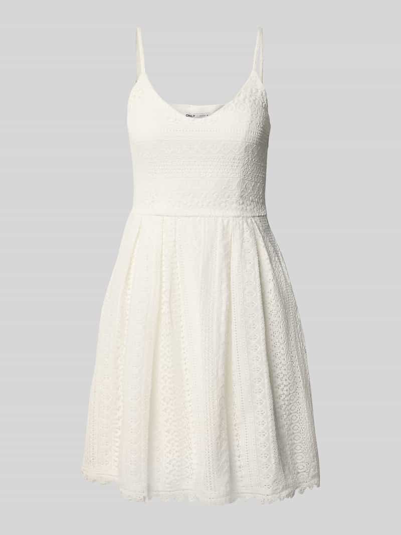 Taliowana sukienka na ramiączkach z mieszanka bawełny model 'HELENA'