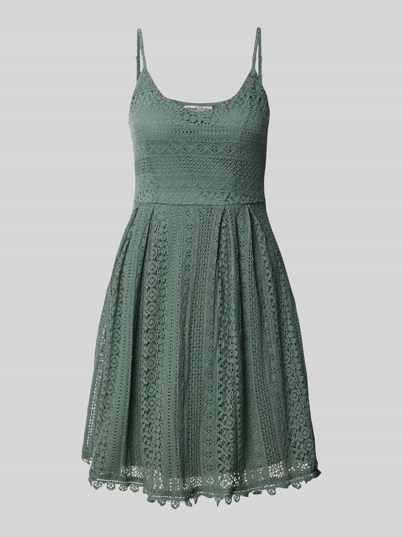 Taliowana sukienka na ramiączkach z mieszanka bawełny model 'HELENA'