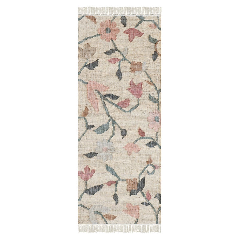 Chodnik dywanowy z frędzlami Sakura wielokolorowy 80 x 200 cm Inspire