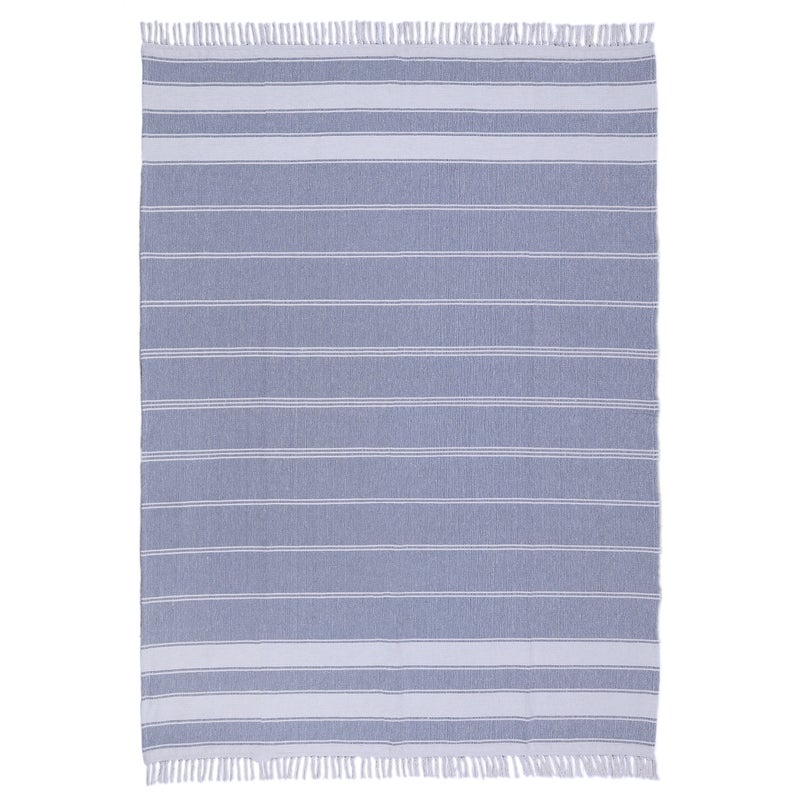 Dywan bawełniany Stripy cool granatowy 160 x 230 cm Inspire