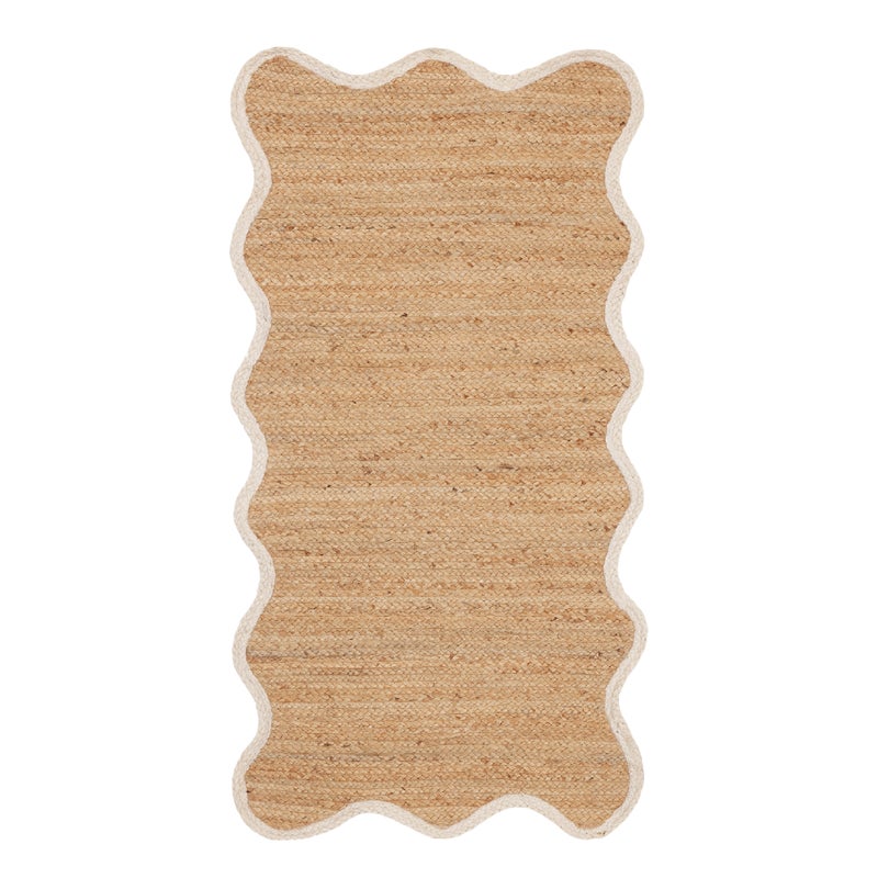 Dywan z juty Jute Pop Natural beżowy 80 x 150 cm z białą lamówką Inspire