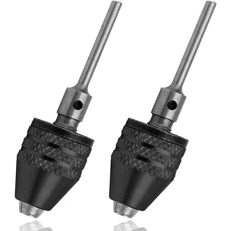 2 SZT. Mini Uchwyt Wiertarski Bezkluczykowy 3 mm Mini Uchwyt 3-Szczękowy Adapter Konwertujący Uchwyt Samozaciskowy Zakres 03 do 34 mm