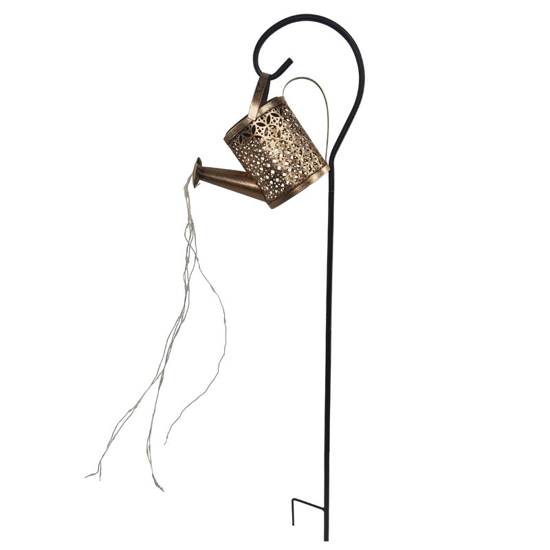 Lampa solarna Konewka 3 lm 80 cm czarno-złota IP44 Goldlux