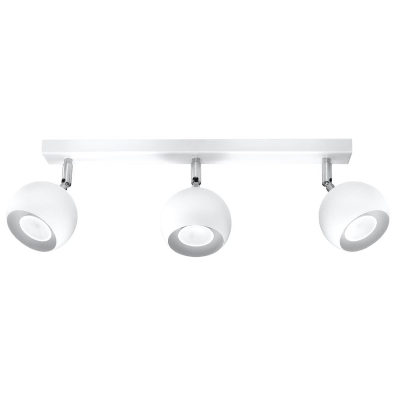 Reflektor sufitowy FOKUMO biały chromowany 3xGU10x40W metal wym:15x45x45cm IP20 Pure Lume